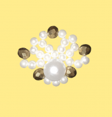 Кулон "Корона Царская" бело-золотистая (1 шт.) Кулон "Корона Царская" бело-золотистая (1 шт.)