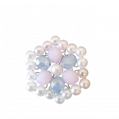 Кулон "Нежный Цветочек" бело-розовый с сиренево-голубым (1 шт.) Кулон "Нежный Цветочек" бело-розовый с сиренево-голубым (1 шт.)